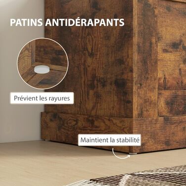 Дерев&39яна скриня для іграшок HOMCOM із запобіжною петлею, для вітальні, передпокій, 80 x 40 x 45 см, рустикальний коричневий