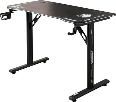 Оригінальний стіл Minecraft, ігровий стіл з підсклянником та гачком для навушників, чорний