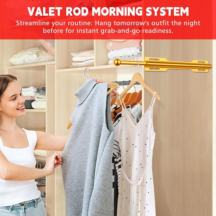 Штанга для висувної шафи, штанга для спальні, пральні, ванної кімнати, 1 упаковка, 8, помаранчевий колір