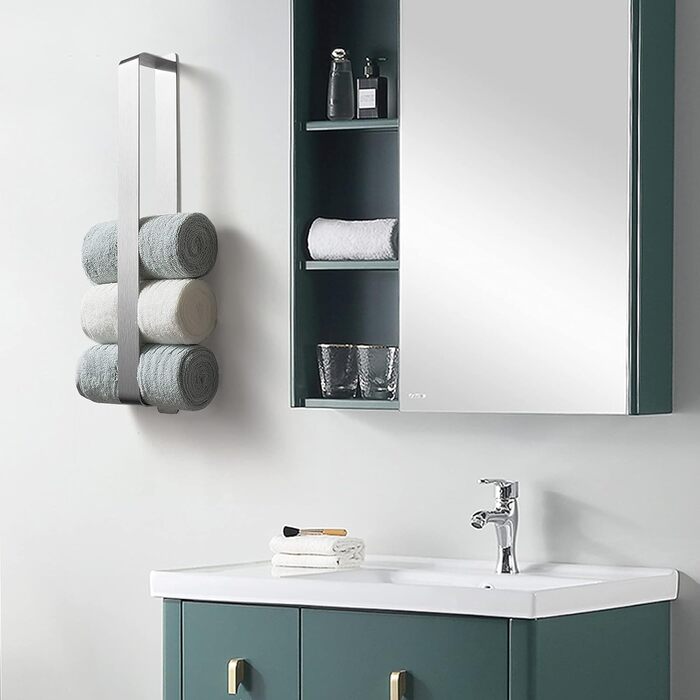 Полотенцесушитель без свердління, гостьовий полотенцесушитель самоклеючий, настінний полотенцесушитель з нержавіючої сталі 42CM A