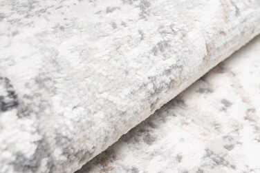 Килим з коротким ворсом Vintage Кремовий Білий Сірий Темно-сірий Дизайн рамки Використано Ефект Розмитий Розмитий Вітальня Спальня