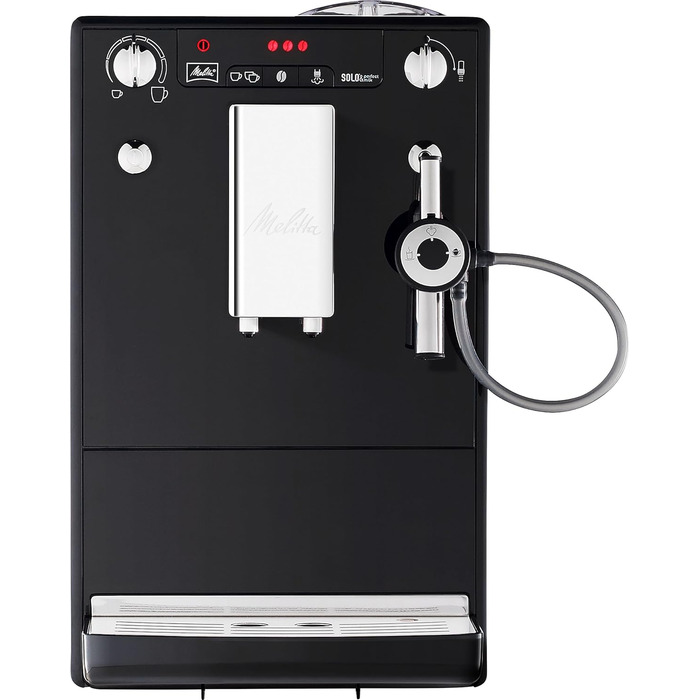 Повністю автоматична кавоварка - з молочною системою - піноутворювач молока - 3-ступінчаста регульована міцність кави - чорна (E957-201) Чорна повністю автоматична кавоварка