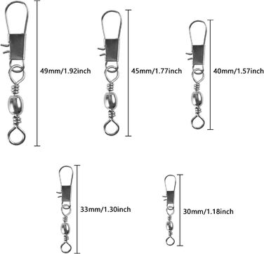 Рибальські застібки, вертлюги 2 4 6 8 10, вертлюги Safety Cut, рибальські снасті, вертлюги для морської риболовлі, вертлюги для морської риболовлі для швидкої зміни гачка, 200 шт.