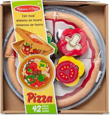 Ігровий набір Melissa & Doug Pizza Рольова гра Гра з їжею Сенсорна іграшка 3 Подарунок для хлопчиків або дівчаток