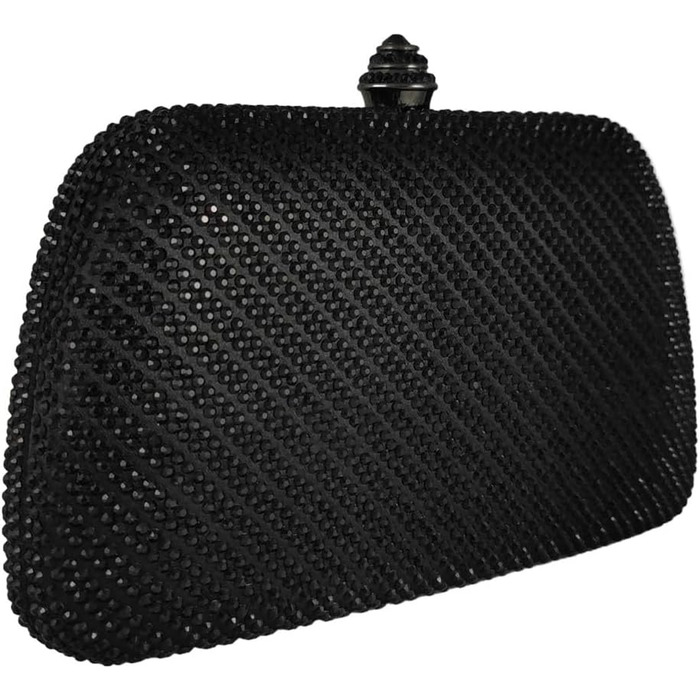 Елегантний міні-клатч FGG з кристалами для жінок, ідеальний для особливих подій, вечірок та весіль. Чорний колір, універсальний розмір.