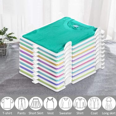 Організатор для футболок BoxLegend, який можна складати, органайзер для шафи, органайзер для гардеробу для дорослих і дітей, який