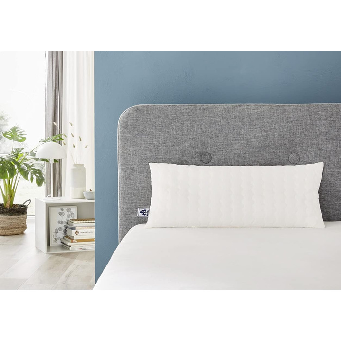 Подушка Irisette з мериносової вовни 40x80 см, наповнювач 100 натуральна вовна, клімат-регулювання, бавовняний чохол, сертифікована Oeko-Tex, вироблено в Німеччині 40 x 80