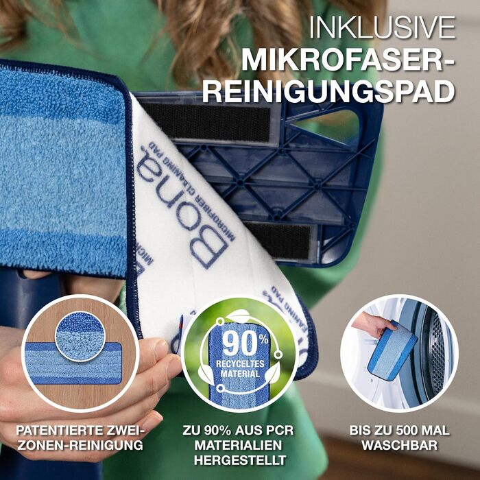 Швабра для підлоги Bona з функцією розпилення, набір швабр з розпиленням преміум-класу для дерев'яних підлог, швабра з розпиленням