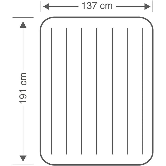 Надувне ліжко Intex, 64755, кольорове, 183 x 203 x 25 см (191 x 137 x 25 см)