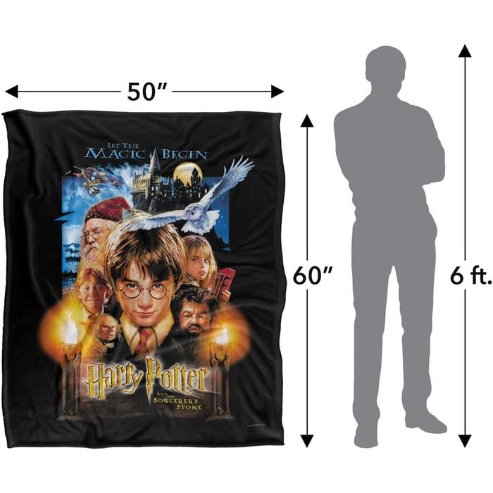 Гаррі Поттер Шовковиста ковдра Супер м&39яка 152 x 127 см
