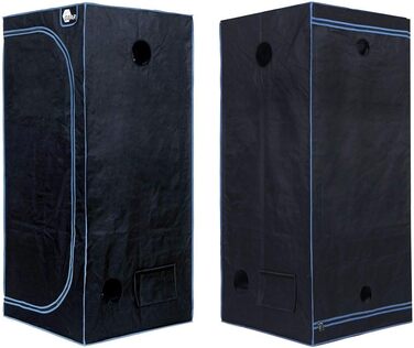 У 8 розмірах - Grow Indoor Box, Grow Tent, Greenhouse, Шафа для вирощування рослин - 80 x 80 x 180 см 80x80x180 см / Чорний