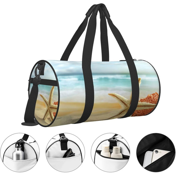 Дорожня сумка-циліндр, колір коралового рифу, спортивна сумка для чоловіків та жінок, сумка-мішок, спортивна дорожня сумка