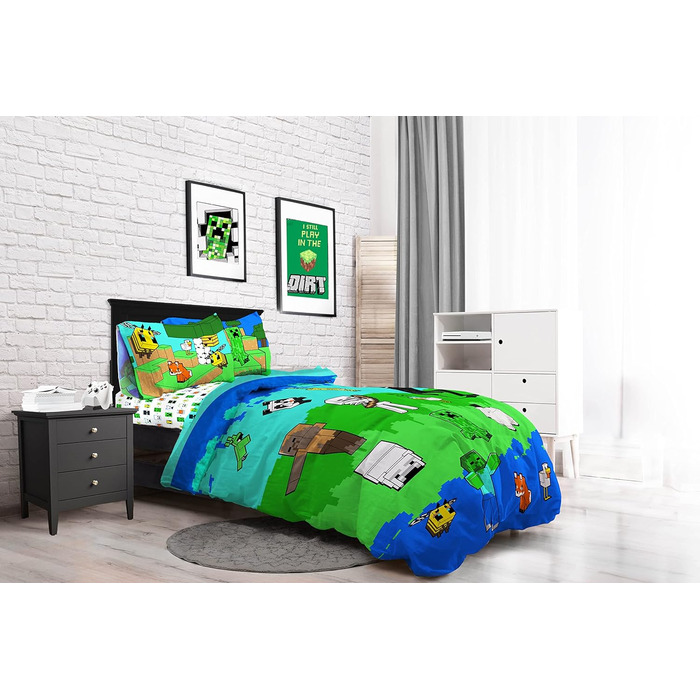 Бавовна Комплект постільної білизни з 3 предметів 135x200 см Односпальне ліжко - підковдра простирадло 90x200 см наволочка 50x70 с