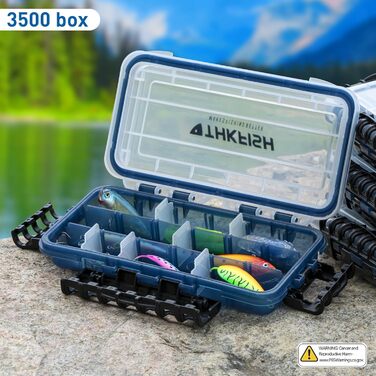 Коробка для рибальських снастей 3600, коробка для приманки 3700, коробка для рибальських снастей, рибальський чохол, 2 шт., водонепроникна, рухома коробка для рибальських приманок (3500-2 шт.)