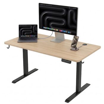 Стіл з регульованою висотою 120 x 60 см, стіл з електричним регулюванням висоти, стіл для роботи сидячи та стоячи, стіл для роботи стоячи, регульований комп&39ютерний стіл, стіл для роботи стоячи, дуб Сонома, Pro Gaming