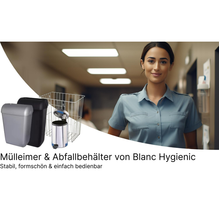 Контейнер для сміття Blanc HYGIENIC FIX 25 літрів  штабельований, білий