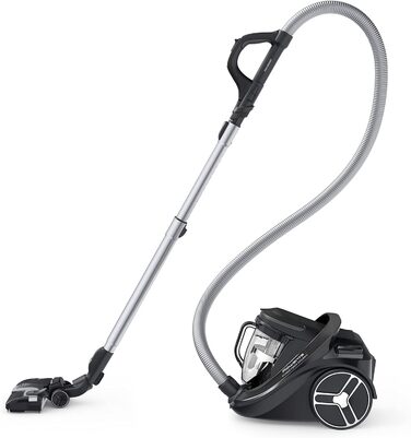 Безмішковий пилосос паркет висока потужність всмоктування низьке енергоспоживання фільтрація HEPA місткість XXL чорний Будинок та