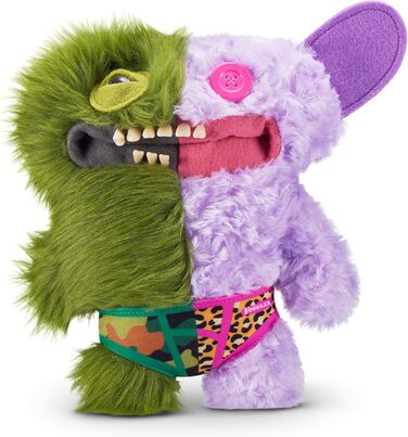 Мяка іграшка Fuggler Misfit Monsters 23 см, Серія 1 від ZURU (Граф Андеру Макгу та Грін Грін - зелений та ліловий з довгим кучерявим хутром)