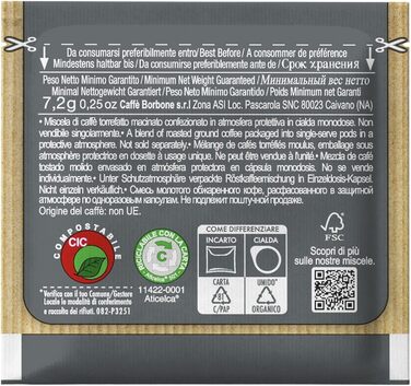 Кавових капсул Borbone, чорні, мікс, ESE, 44 мм. Чорний мікс, ука (100 упаковок), 100