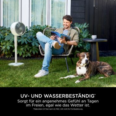 Гібридний вентилятор Shark FlexBreeze Тихий, дротовий і бездротовий, портативний, для приміщень і вулиць, стійкий до ультрафіолету