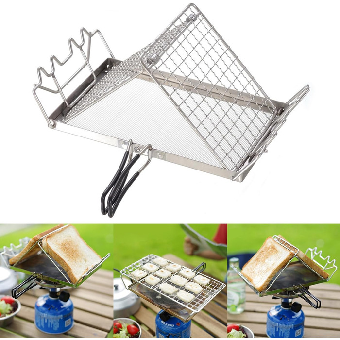 Підставка для тостера з нержавіючої сталі, складаний підігрівач хліба, кемпінг для пригод, піднос для тостера для хліба, складні сталеві грилі на замовлення, складна сітка для гриля для хліба, підставка для гриля для хліба