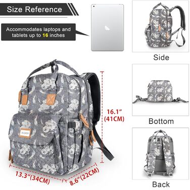 Рюкзак-пеленатор, випадковий рюкзак-пеленатор, сумки для пеленання великої місткості, які підходять для подорожей, покупок і прогу