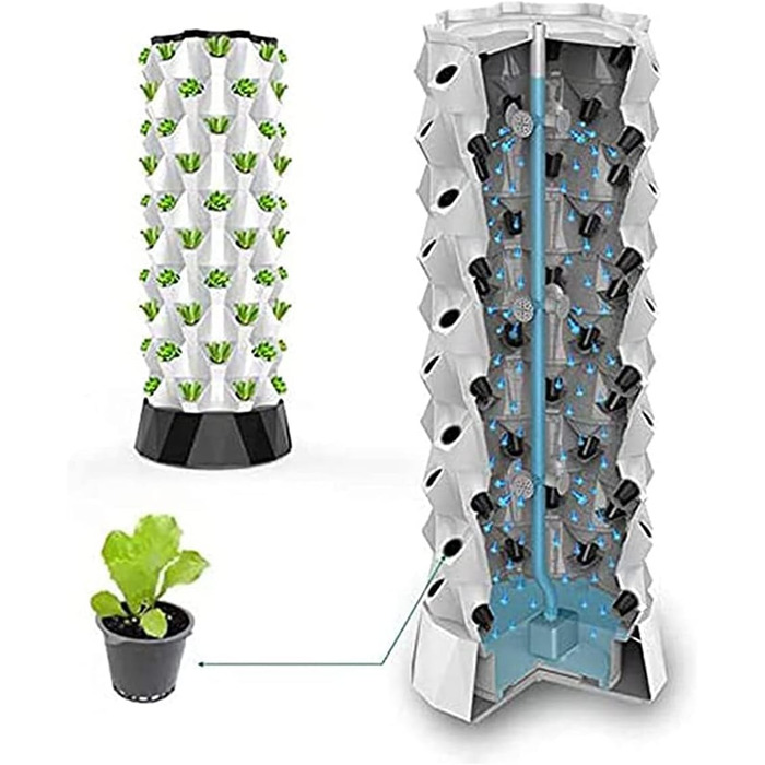Для трав, фруктів і овочів із зволожуючим насосом, таймером, адаптером, грядкою для посіву та сітками, 8 поверхів