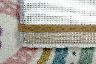 Килим мрія круглий дитяча кімната килим килим грати килим веселка серця хмари рожевий кремовий сірий розмір 160 см круглий 160 см