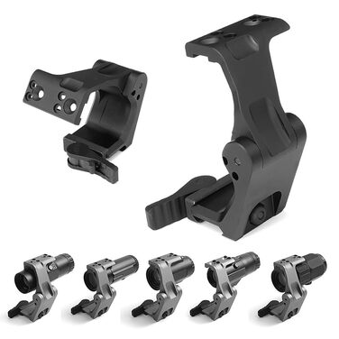 Тактичне кріплення збільшувальної лінзи WLXW FTC з важелем швидкого зняття висота 2,26 дюйма/2,91 дюйма, складне, алюмінієві збільшувальні лінзи G33/G43/G45 з ЧПК (чорні, 2,91) 2,91 чорний