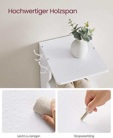 Вузька полиця для взуття, окремостояча полиця з 7 рівнями, компактна, для вхідної зони, кутова, для зберігання взуття, біла LBS200T14 7 рівнів, біла