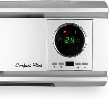 Настінний обігрівач Orbegozo SP 6500, 2000 Вт, пульт дистанційного керування, щоденне та тижневе програмування, захист від перегріву, світлодіодна панель, 1 літр, 44 дБ, пластик, кераміка, сріблястий