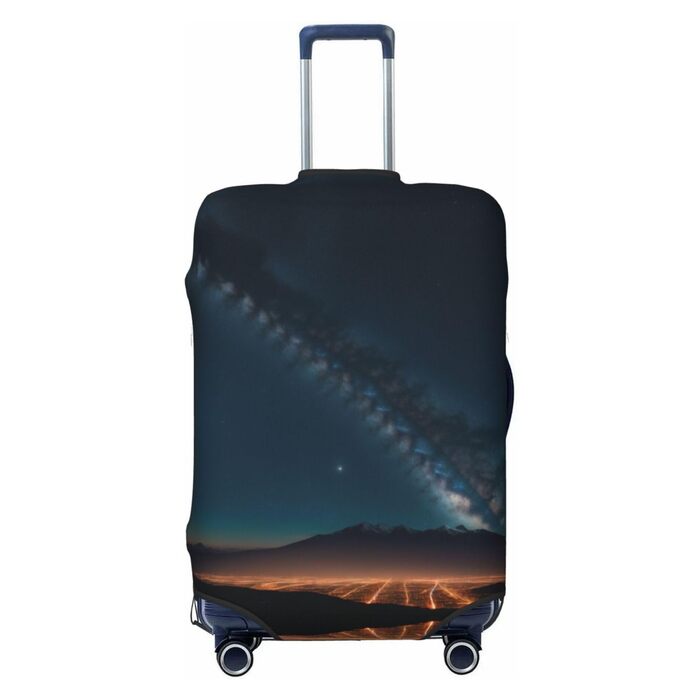 Чохол для валізи Галактична ніч, міцний захист для багажу розміром 45.7-81.3 см, чорний, великий розмір