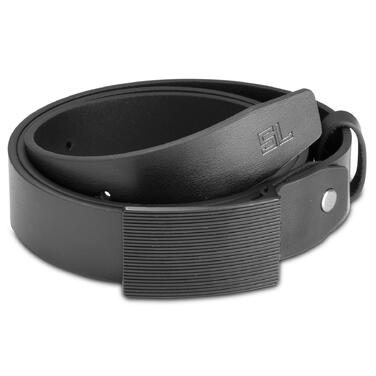 Ремінь чоловічий шкіряний Semi Line Black (P8233-0 M)