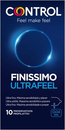Презервативи Control Ultrafeel. Набір з 10 ультратонких презервативів, максимальна чутливість, змащені, безпечніший секс. Насолоджуйтесь ідеально підібраними презервативами для безпечних стосунків.