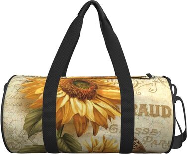 Вінтажна спортивна сумка-мішок з соняшниками для чоловіків та жінок, дорожня сумка, сумка для тренувань