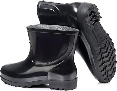 Чоловічі чорні водонепроникні гумові чоботи для садівництва, чоловіче дощове взуття, гумові черевики, чоловіче взуття 13 (чорне, 39)