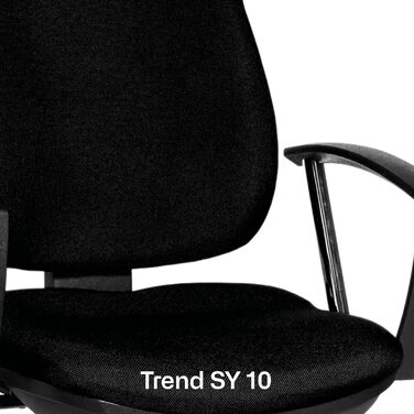 Офісне крісло, стілець для роботи, ергономічний, з підлокітниками, чорна тканинна оббивка, 110 x 56 x 45, 9020AG20, Trend SY 10