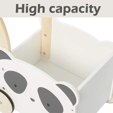 Дитячі ходунки Baby Walker Wood, дитячі ходунки Baby Panda з місцем для зберігання для 1-3 років, без прогулянок/ходунків/Іграшки для малюків/іграшки/іграшки/коляска/активні ходунки Біла панда