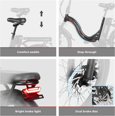 Електричний велосипед CY20 Fat Tire 20 дюймів 36V / 13Ah темно-синій