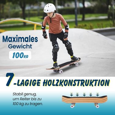 Скейтборд COSTWAY Cruiser Blue 80x20 см повний круїзер для початківців ABEC-7 7-шаровий канадський клен синій лонгборд-скейт для дітей дорослих трюків універсальний стріт парк оригінал 2025