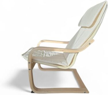 Дитяче крісло Ikea PONG, березовий шпон/Knisa світло-бежевий