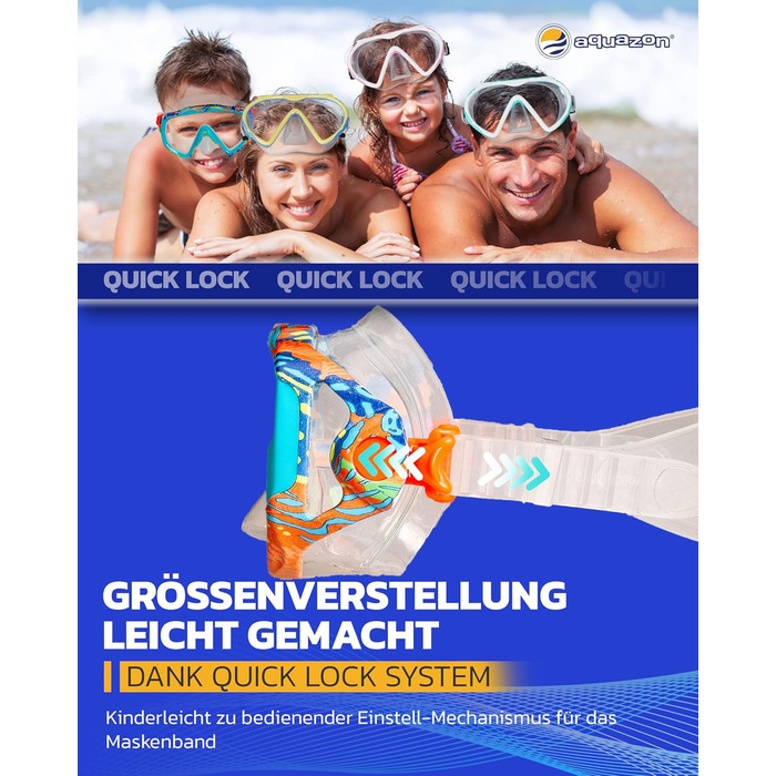 Надзвичайно зручний дитячий комплект для підводного плавання, маска для дайвінгу з надм&39яким силіконом, 7-14 років, кришталево чистий вид крізь загартоване скло Coral