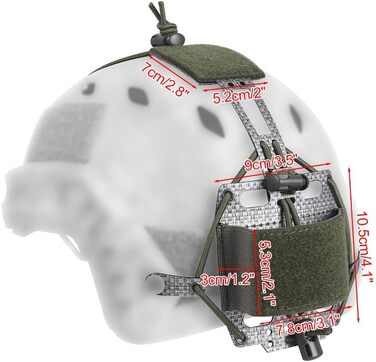 Підсумок для батареї тактичного шолома NVG, підсумок для батареї страйкбольного шолома з кріпленням на липучці та петлі для системи утримання батареї PVS31, армійський зелений