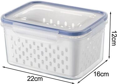 Герметичний контейнер для зберігання продуктів з вбудованим друшляком, SML ідеальний вибір для кухні