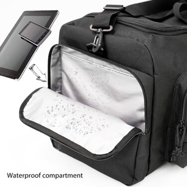 Суперякісна велика дорожня сумка об&39ємом 65 літрів, вантажна сумка з осіннім верхом для спортивного спорядження, лижного спорядження та обладнання, міцна та довговічна (чорна)