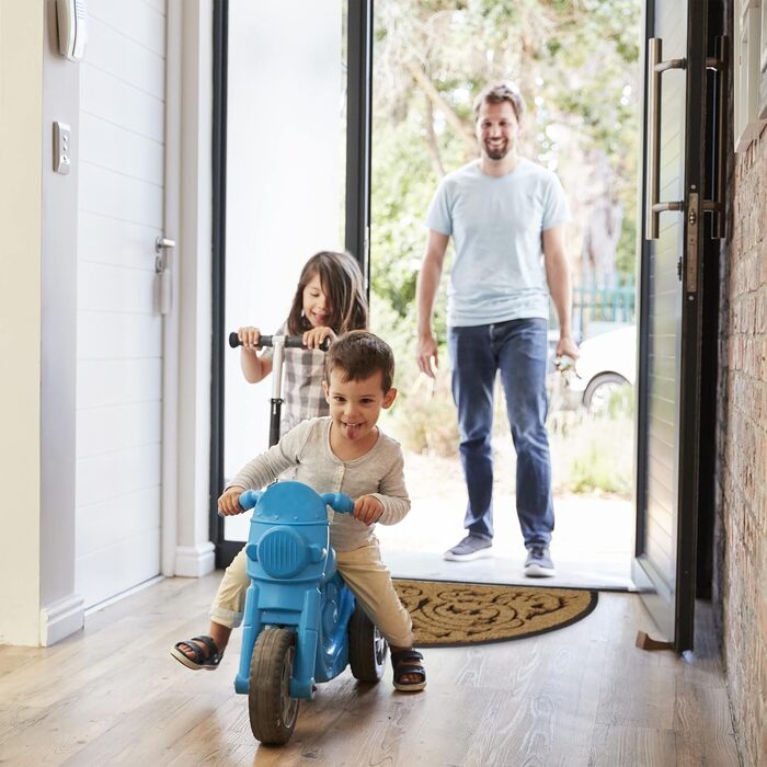 Килимок для дверей Relaxdays з кокосового волокна напівкруглий 100 x 60 см, кокосовий килимок з нековзною гумовою основою, килимок з кокосового волокна як килимок для збору бруду та очищення, килимок для дверей для використання всередині та зовні приміщен