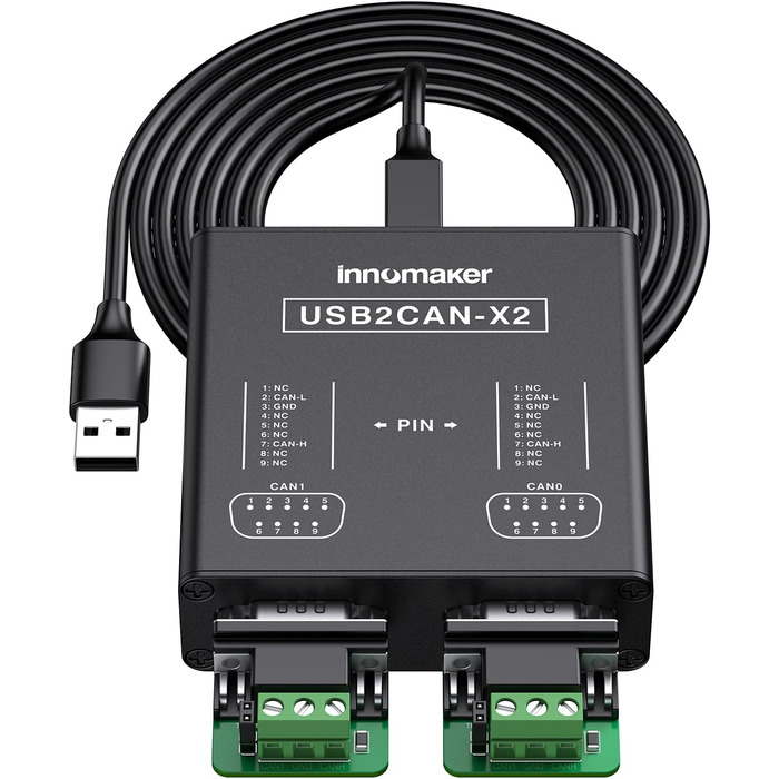 Двоканальний USB-CAN конвертер для Raspberry Pi 5/4/Pi 3B/Pi 3/Pi Zero (W)/Jetson Nano/Tinker Board/всіх SBC/настільних комп&39ютерів/ноутбуків, підтримує Windows, Linux, Mac OS, Android, Venus OS USB2CAN-X2