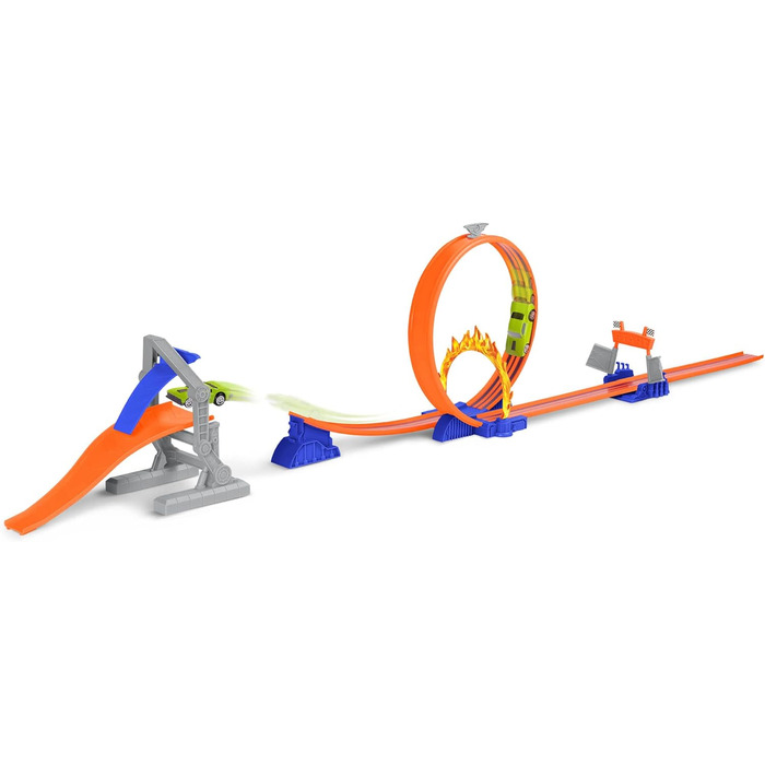 З гоночним автомобілем, петлею, вогняним кільцем, трасами, рампою іграшковий набір автомобіля для дітей від 3 років (16 предметів)