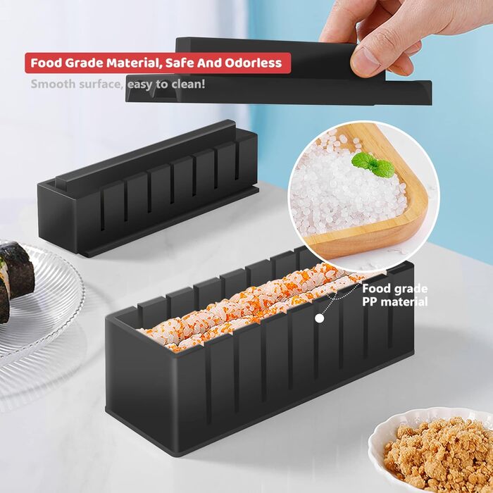 Набір SKYSER Sushi Maker, набір з 20 предметів для початківців, які можна приготувати самостійно, можна використовувати як тарілку