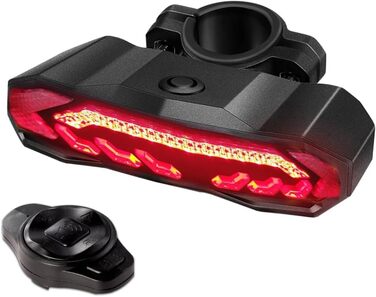 Велосипедна сигналізація Meichoon з функцією повороту USB акумуляторний пульт дистанційного керування протиугінний велосипедний сигналізатор автоматичне ввімкнення/вимкнення водонепроникний для безпеки велоспорту вночі, їзди в горах